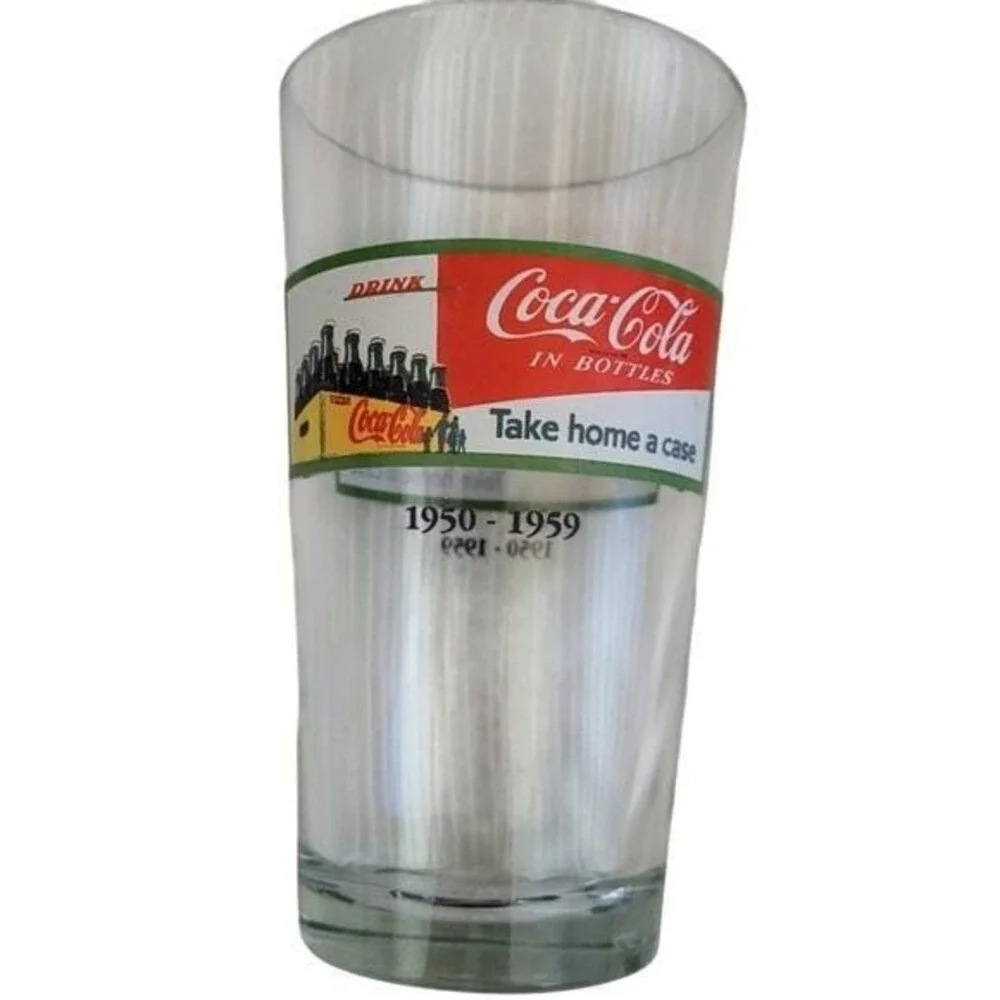 Vintage Coca Cola Glass 1950s Commemorative Drink Take Home A Case‎ Collectible
